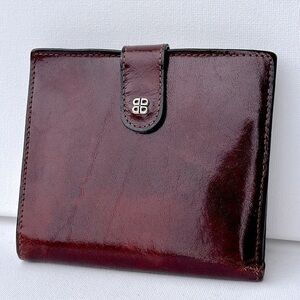 Bosca Bi-fold Wallet/ Red Hand stained hide